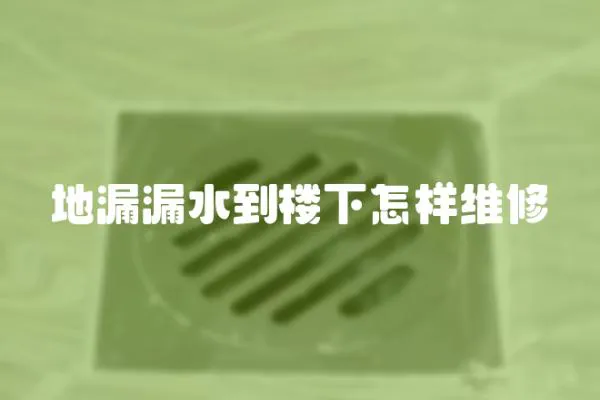 地漏漏水到樓下怎樣維修