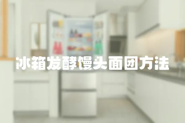 冰箱發酵饅頭面團方法