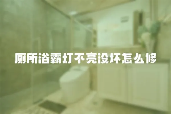 廁所浴霸燈不亮沒壞怎么修