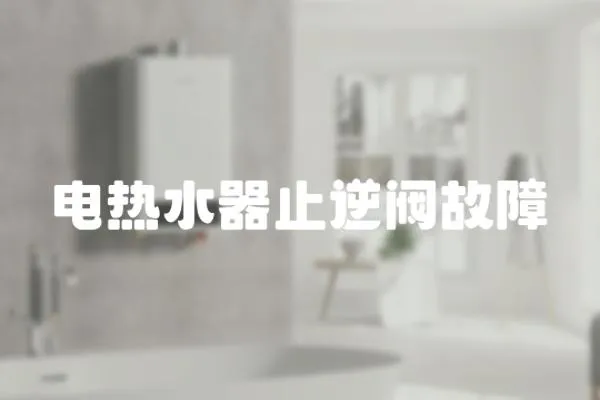 電熱水器止逆閥故障