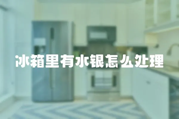 冰箱里有水銀怎么處理