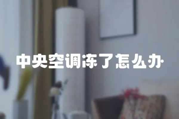 中央空調(diào)凍了怎么辦