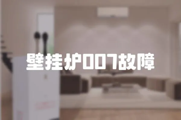 壁掛爐007故障