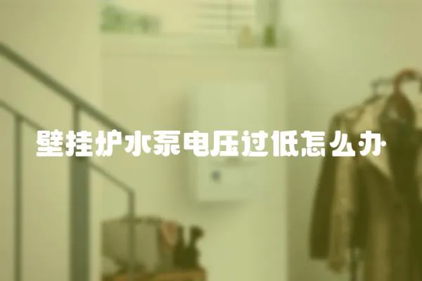 壁掛爐水泵電壓過低怎么辦