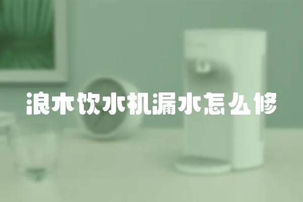 浪木飲水機漏水怎么修