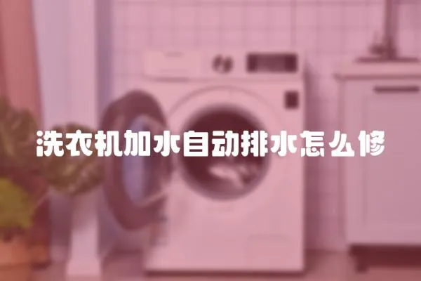 洗衣機加水自動排水怎么修