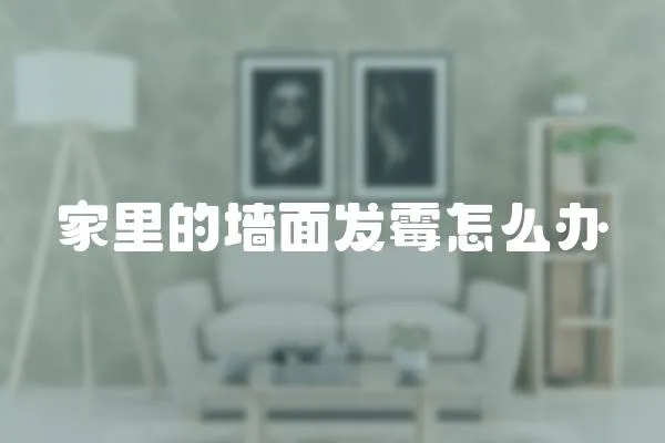 家里的墻面發(fā)霉怎么辦
