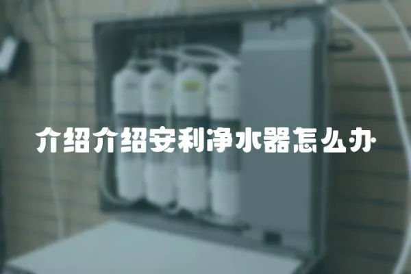 介紹介紹安利凈水器怎么辦