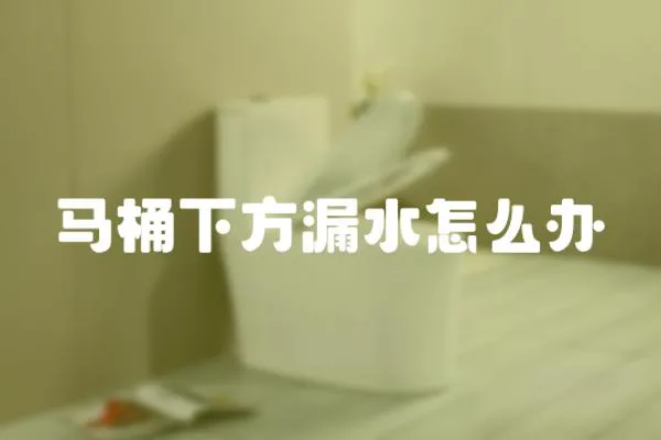 馬桶下方漏水怎么辦