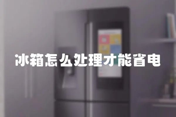 冰箱怎么處理才能省電