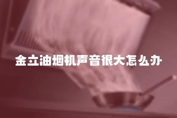 金立油煙機(jī)聲音很大怎么辦