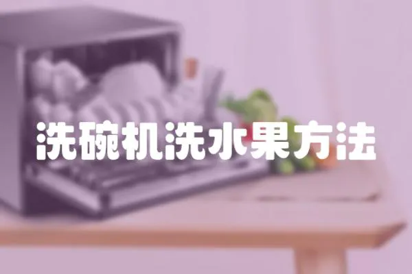 洗碗機洗水果方法