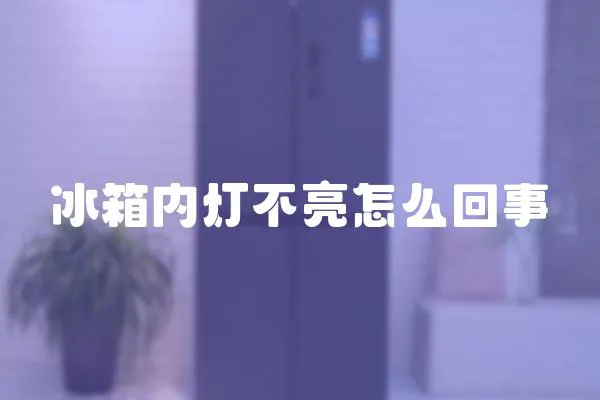 冰箱內(nèi)燈不亮怎么回事