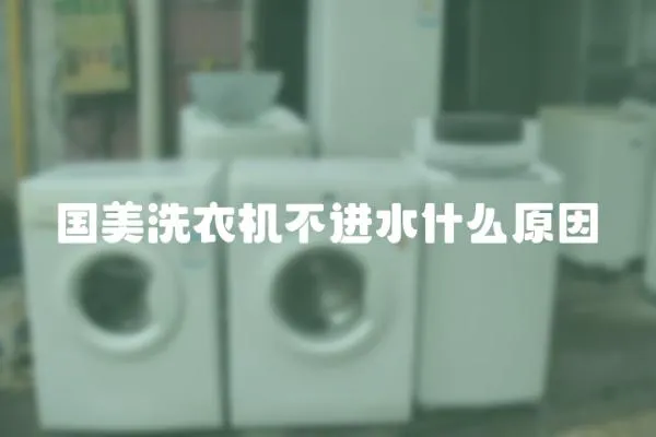 國美洗衣機不進水什么原因