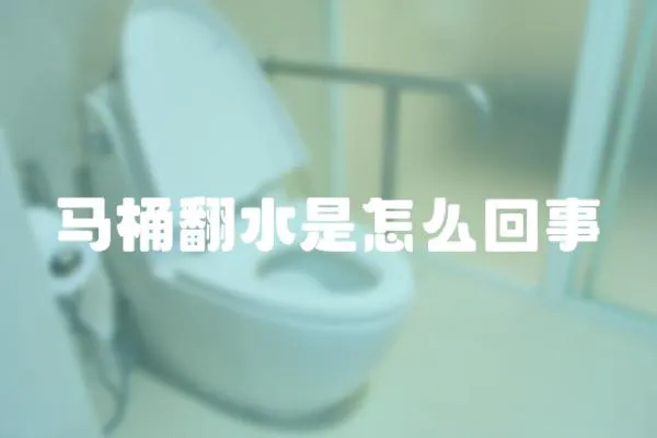 馬桶翻水是怎么回事
