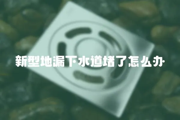 新型地漏下水道堵了怎么辦