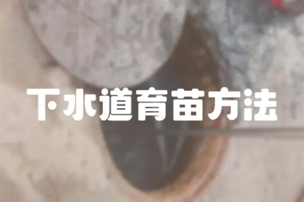 下水道育苗方法