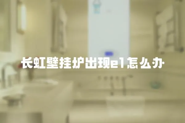 長虹壁掛爐出現e1怎么辦