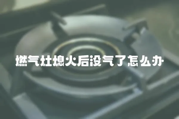 燃?xì)庠钕ɑ鸷鬀]氣了怎么辦