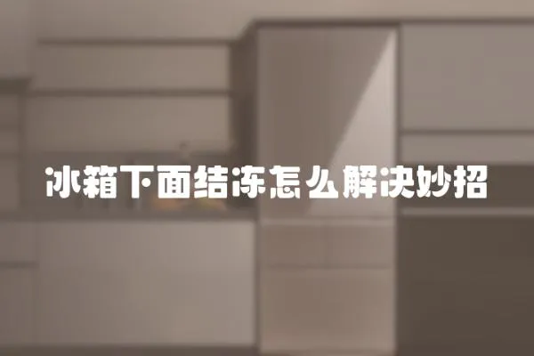 冰箱下面結(jié)凍怎么解決妙招