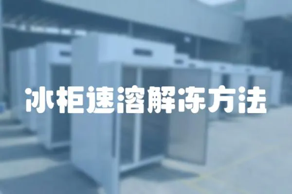 冰柜速溶解凍方法