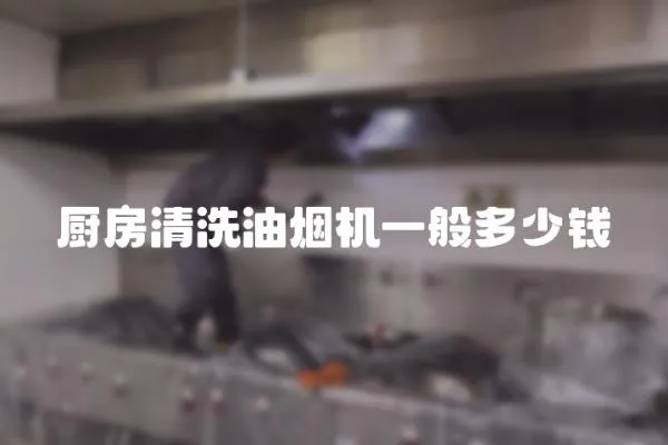 廚房清洗油煙機(jī)一般多少錢