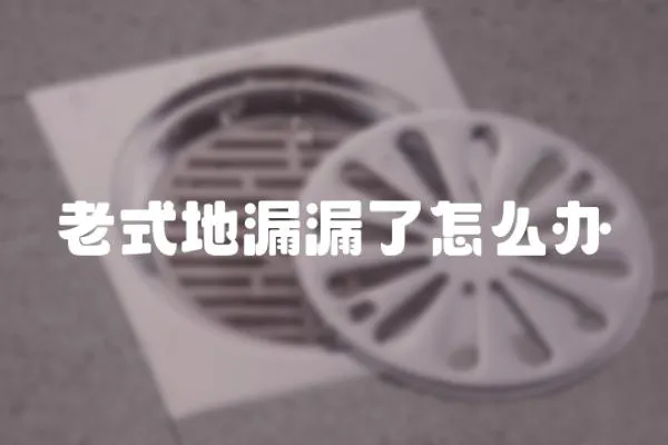 老式地漏漏了怎么辦