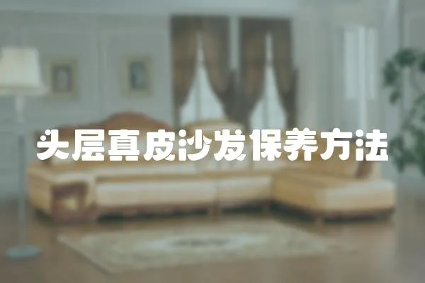 頭層真皮沙發(fā)保養(yǎng)方法