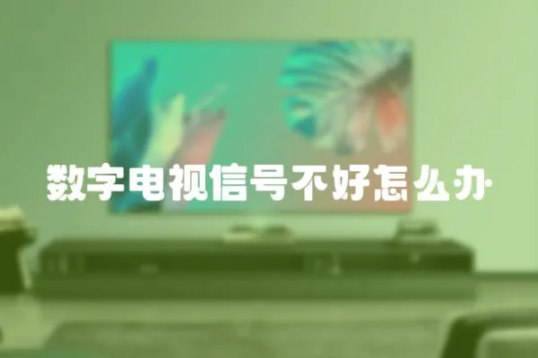 數字電視信號不好怎么辦