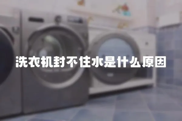 洗衣機封不住水是什么原因