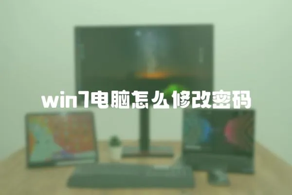 win7電腦怎么修改密碼