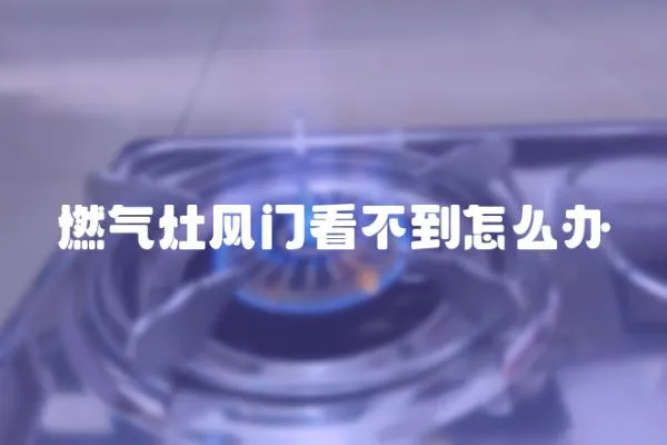 燃氣灶風門看不到怎么辦