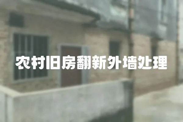 農村舊房翻新外墻處理