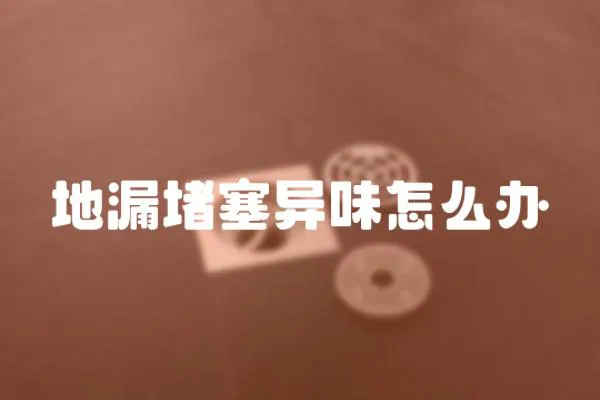地漏堵塞異味怎么辦