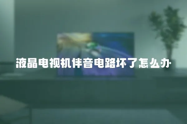 液晶電視機(jī)伴音電路壞了怎么辦