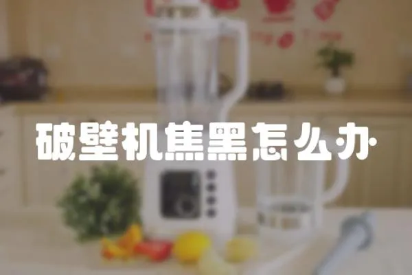 破壁機焦黑怎么辦