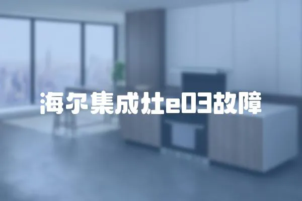 海爾集成灶e03故障