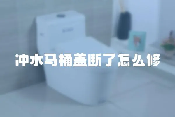 沖水馬桶蓋斷了怎么修