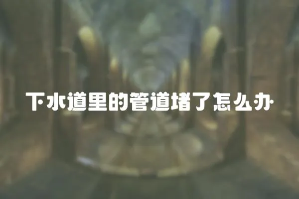 下水道里的管道堵了怎么辦
