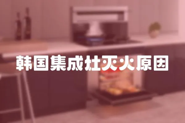 韓國(guó)集成灶滅火原因