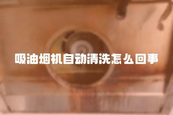 吸油煙機自動清洗怎么回事