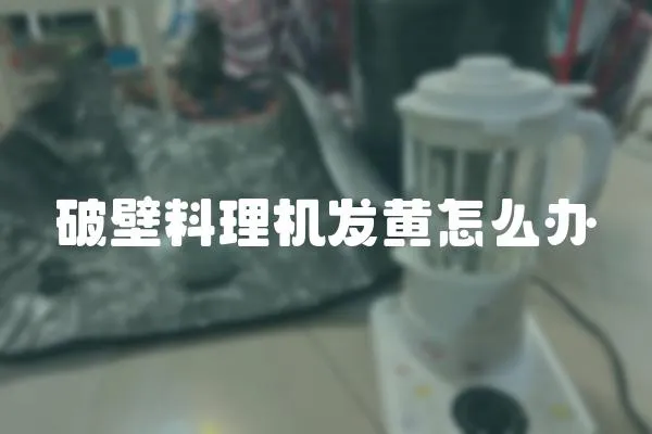 破壁料理機(jī)發(fā)黃怎么辦