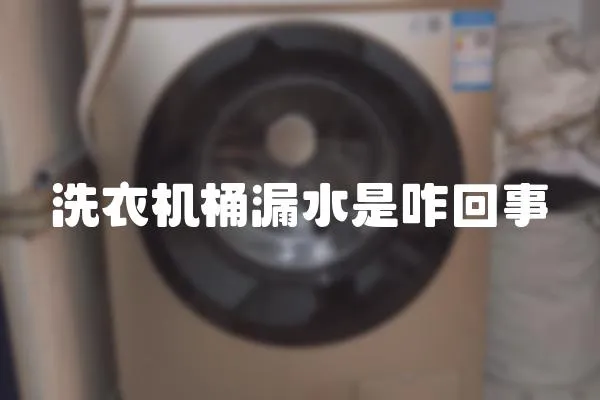 洗衣機桶漏水是咋回事