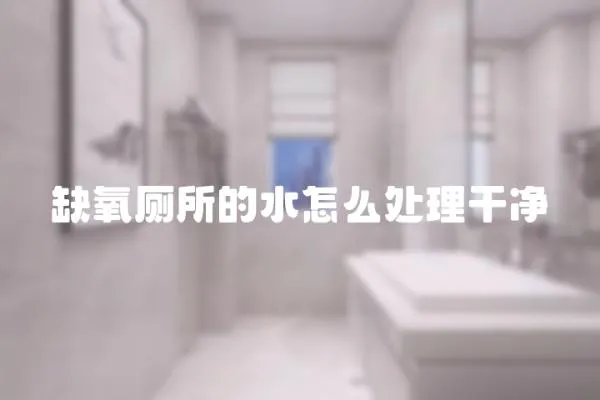 缺氧廁所的水怎么處理干凈