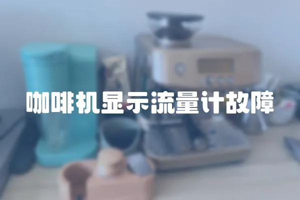 咖啡機顯示流量計故障