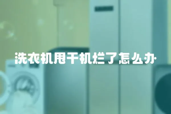 洗衣機甩干機爛了怎么辦