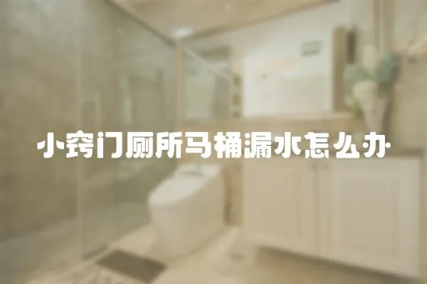 小竅門廁所馬桶漏水怎么辦