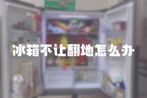 冰箱不讓翻地怎么辦