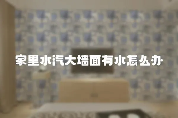 家里水汽大墻面有水怎么辦