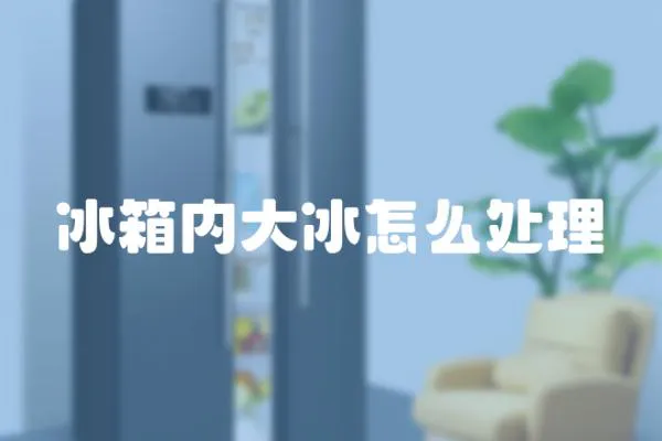 冰箱內大冰怎么處理